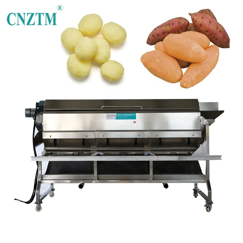 Continuous Africa CassavaSkin Peeling and Washing Machine  potato peeling machine Automatic Screw Type for Industrial Use