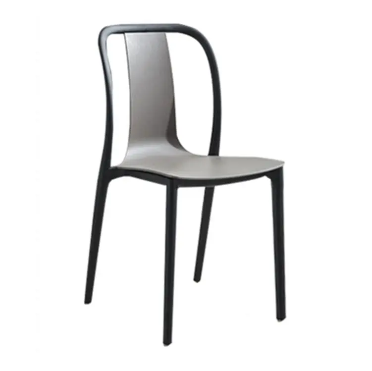 Plywood Dining Chair With Wonderful Curve Simple Pu Leather Modern Elegant Restaurant Matching Stools