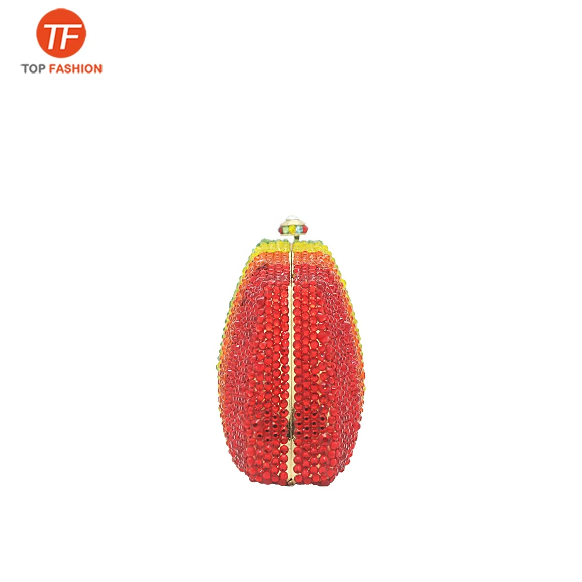 
Factory wholesales Rainbow Colorful Women Crystal Clutch Evening Bags Metal Box Wedding Diamond Bridal Purses 