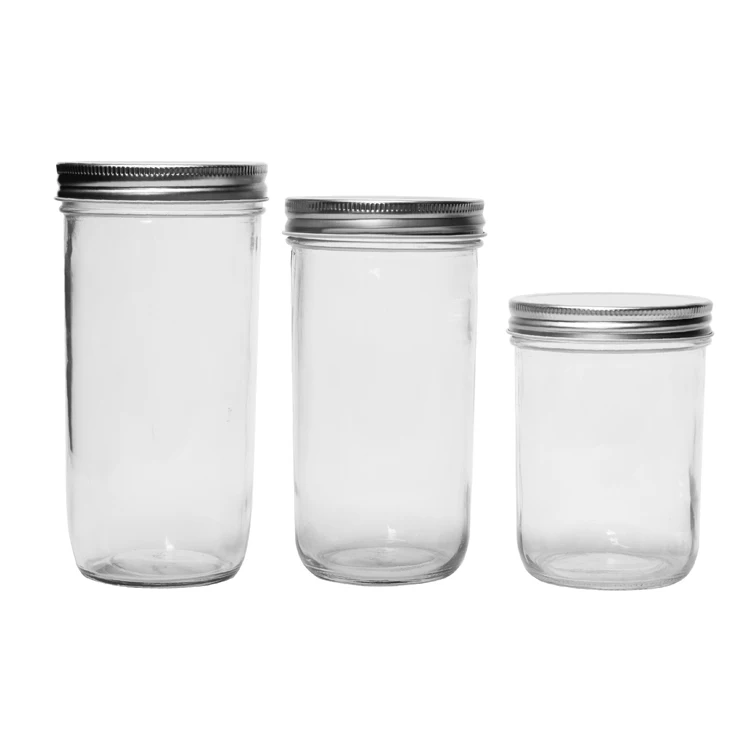 Hot Sale China Supplier in Bulk 710ml 24oz Empty Wide Mouth Glass Drinking Mason Jar with Bamboo Lid