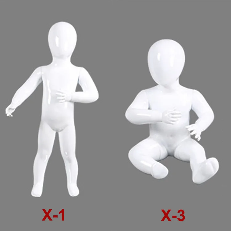 fashionable bright white sports kids model full body fiberglass baby mannequins hot sell