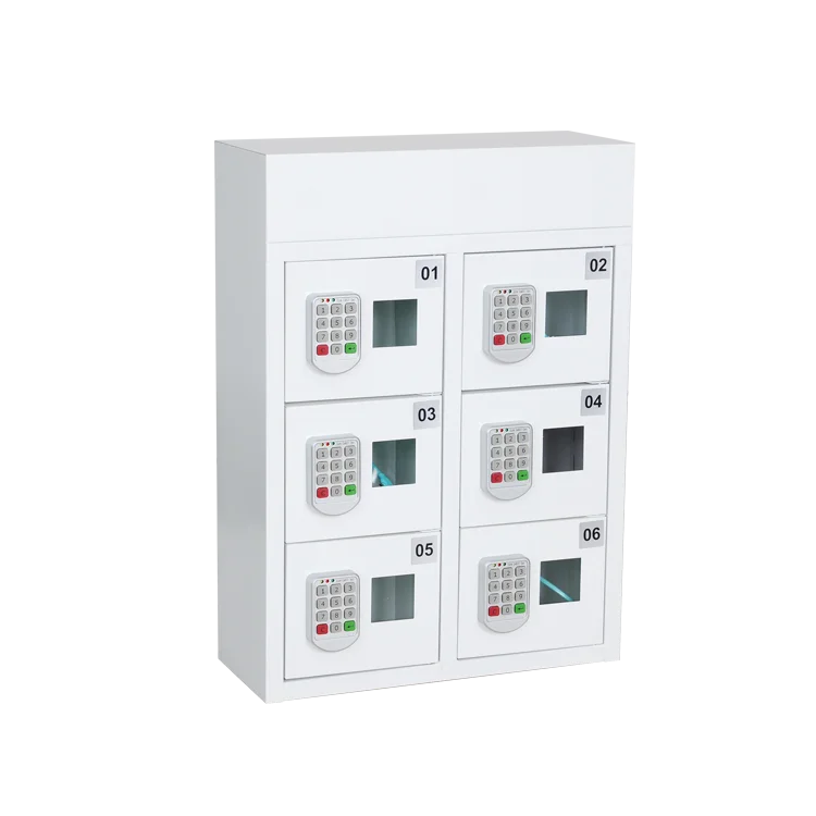 
China manufacture price 6-Door digital pin pad lock Fast charging cable mobile Phone Charging machines for mobile recharge 