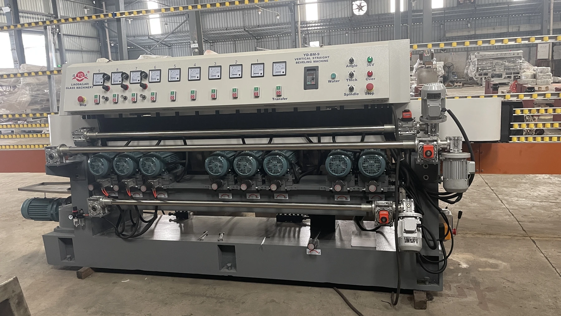 Factory Supply 9 Motor Glass Beveling Machine Mirror Polishing Machine