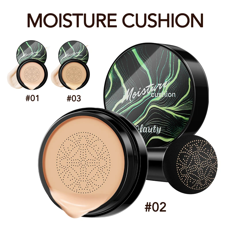 Wholesale Mushroom Head Isolating Cushion Foundation CC Cream Lasting Waterproof Full Coverage Whitening Lightening Features