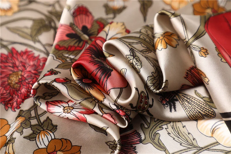  70x70 Cm Silk Large Scarfs Hijab Matte Female Tie Up Wrap Customize Or Designer Bonnets And Hair Custom Print Square Satin Scarf