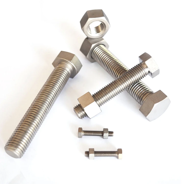 Manufacture standard DIN933 hex Bolt stainless steel 304 316  A2-70 A4-70 Hex Bolt And Nut