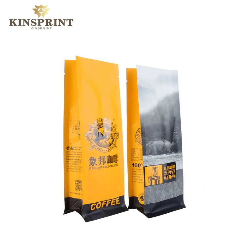 wholesale different size red coffee bean packaging bags  soudure sac plastique