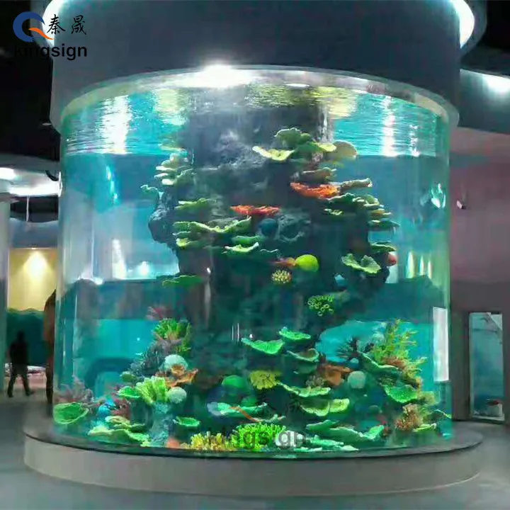 Kingsign 93% transparency large acrylic tubes pipes cylinder for aquarium fish
