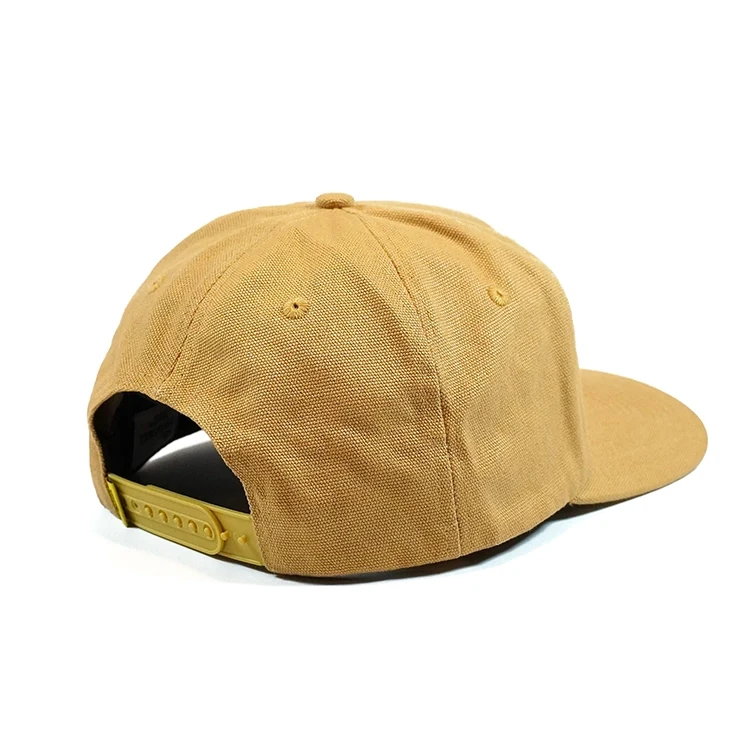 Factory 5-Panel Low Profile Canvas Unstructured Cap Dad Snapback Hat With Woven Label for Men & Women Flat Brim ODM Model