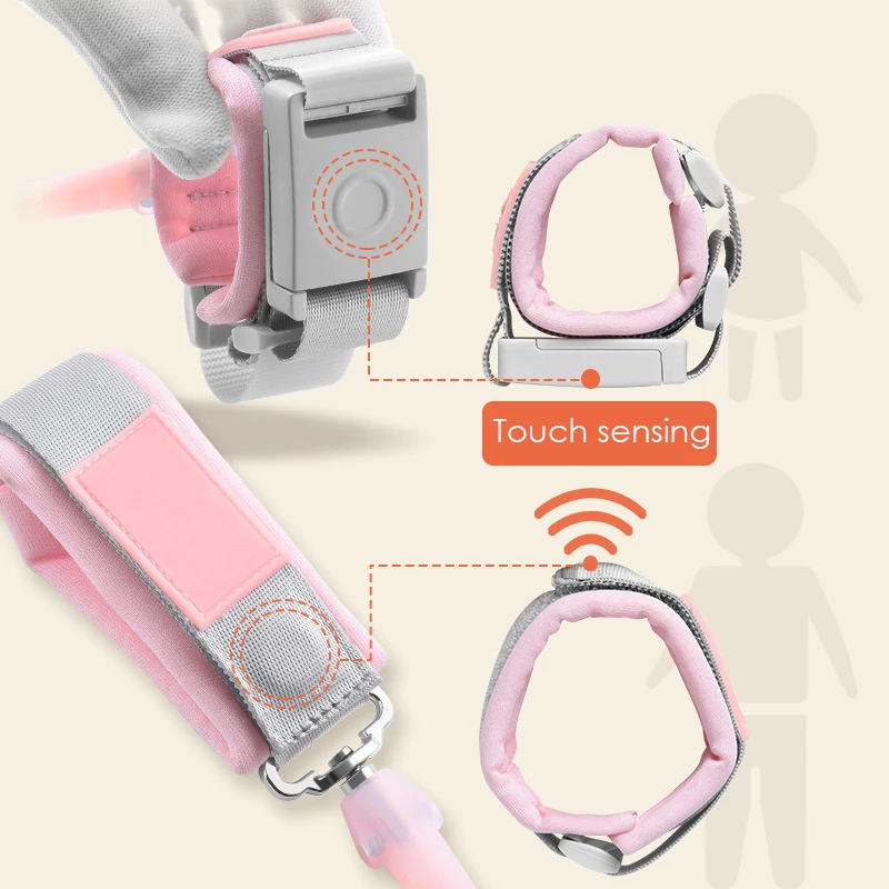 360 Rotatable Toddler Safety Harness Induction Unlock 1.5M Child Wrist Leash Link Kids Anti Lost Strap for Children