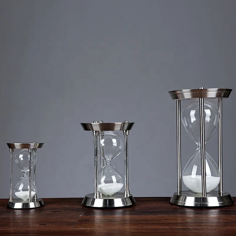  home wine cabinet porch gift ornaments European minimalist geometric metal timer hourglass