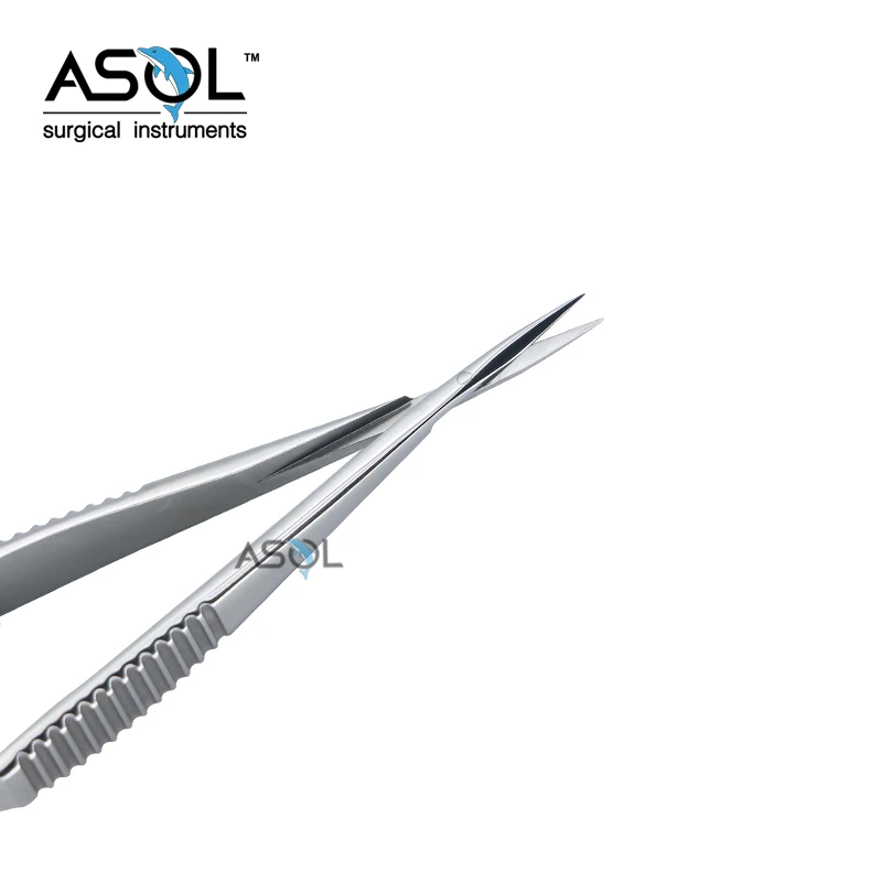 Stainless steel customized micro eye spring ent scissors vannas micro scissors