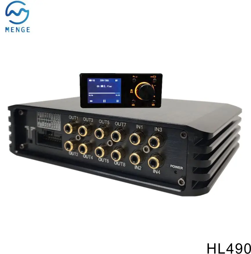 
DSP Automobile vehicle car 4 channel Power Amplifier Class-D with LCD controller Bluetooth USB Lossless Player 