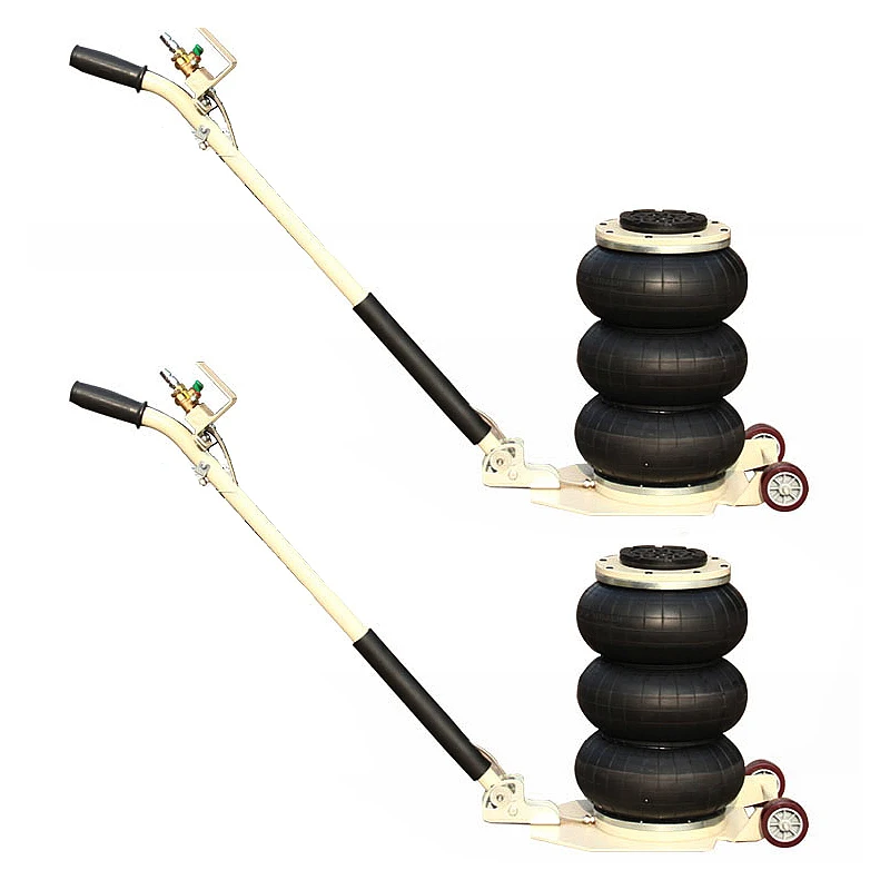 Pneumatic Jack 3 Ton Triple Bag Air Jack Pneumatic Car Jack-Long Adjustable Folding Handle