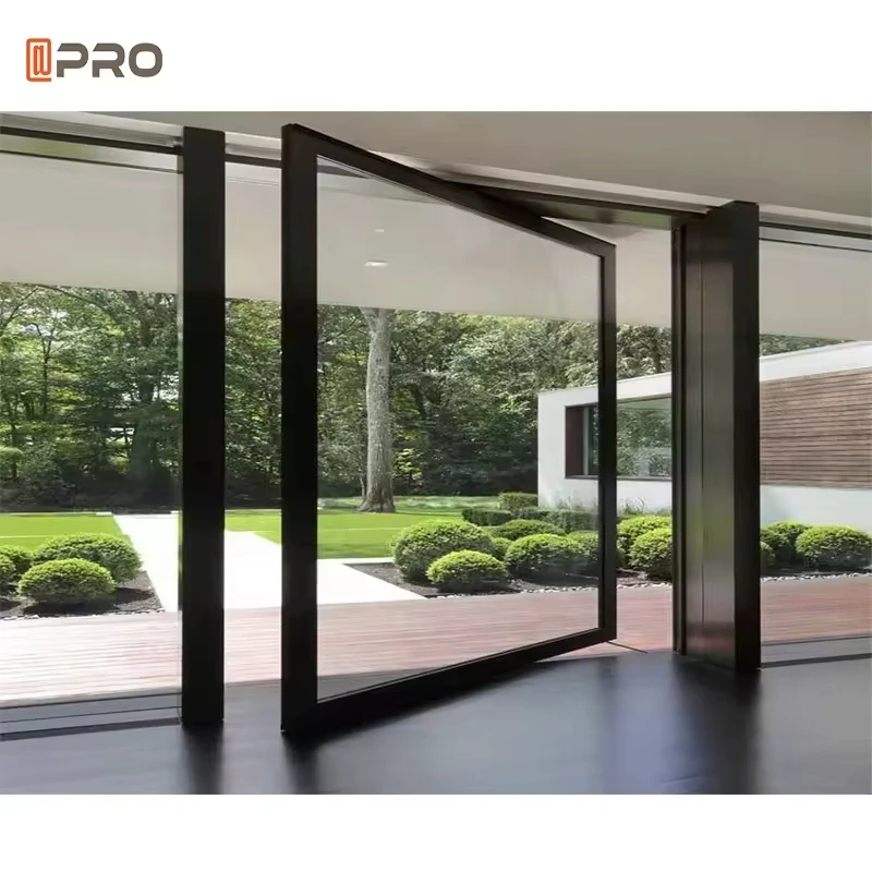 Exterior Entrance Pivot Front Door Aluminum Glass Pivot Entry Spring Door Closer Aluminum Pivot Entry Doors