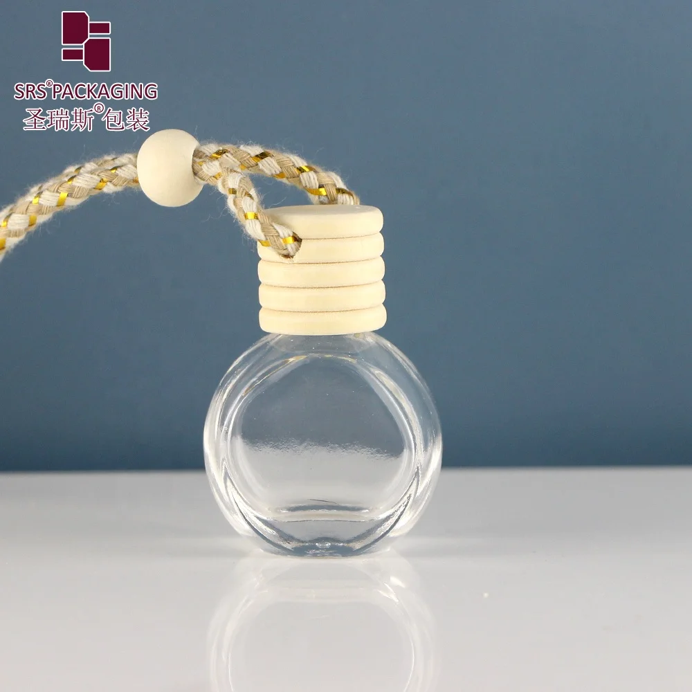 SRS 8ML Car hanging glass bottle perfume freshener/car freshener hanging car air