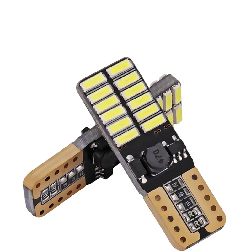 t10 Led Auto Lamp Cars From w5w Canbus 4014 24SMD 8W 6000K Light Emitting Diodes Independent Bulb Excellent Producto White