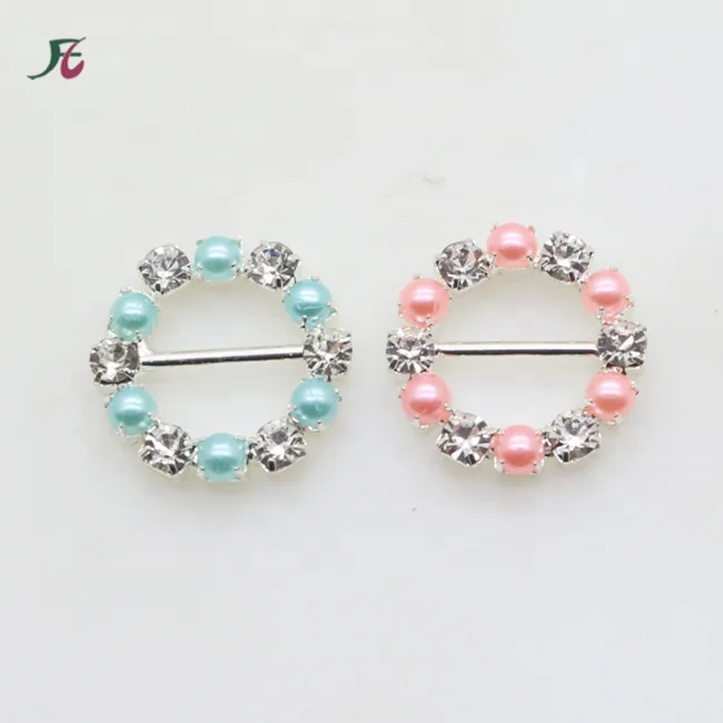 Fashion Metal Round T-Shirt Clips Buckle Rings Clip Clothes Clip Rings Lady Silk Scarf Tie Ring with Rhinestone