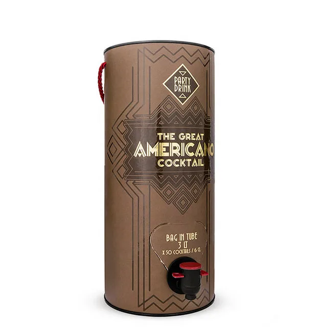 Top quality Italian 3000 ml Americano Bag in Tube for 50 Cocktails Ready to Drink for retail perfect for party