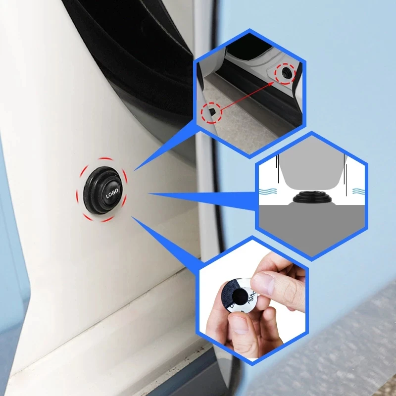 Car Door Hood Trunk Shock-Absorbing Buffer Stickers For Renault Clio Captur Trafic Twingo Scenic 2 Kadjar Kangoo Maste