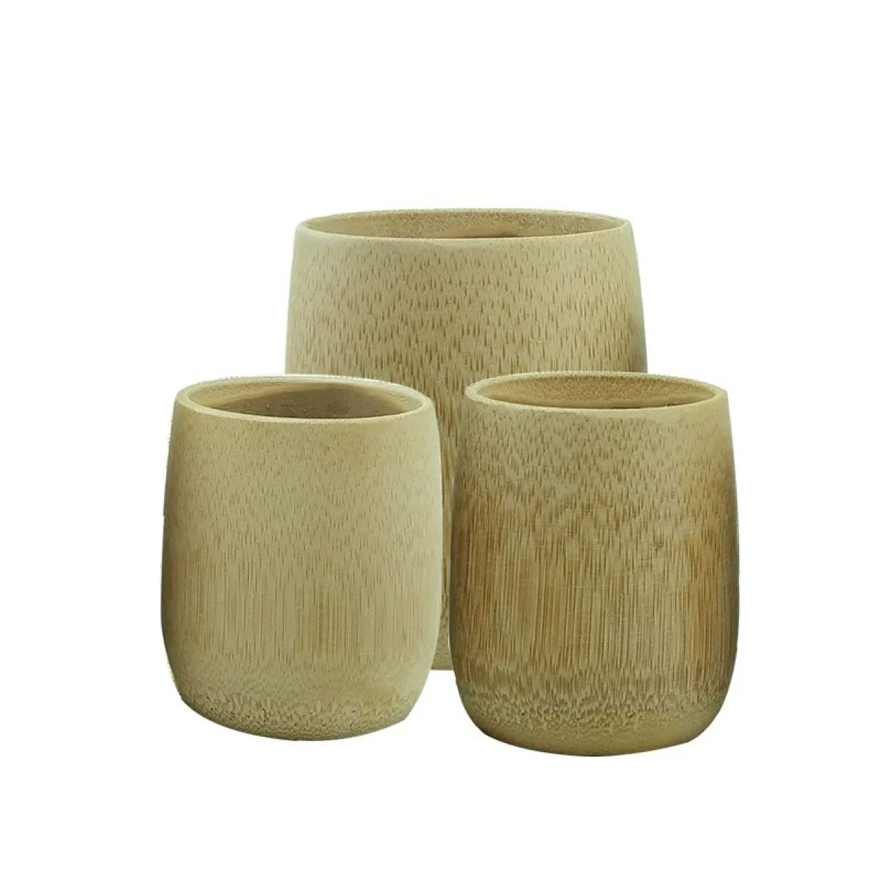 Friendly Custom Logo Water Coffee Tea Cup Natural Drinking Reusable Tube Fiber Bamboo for Sake