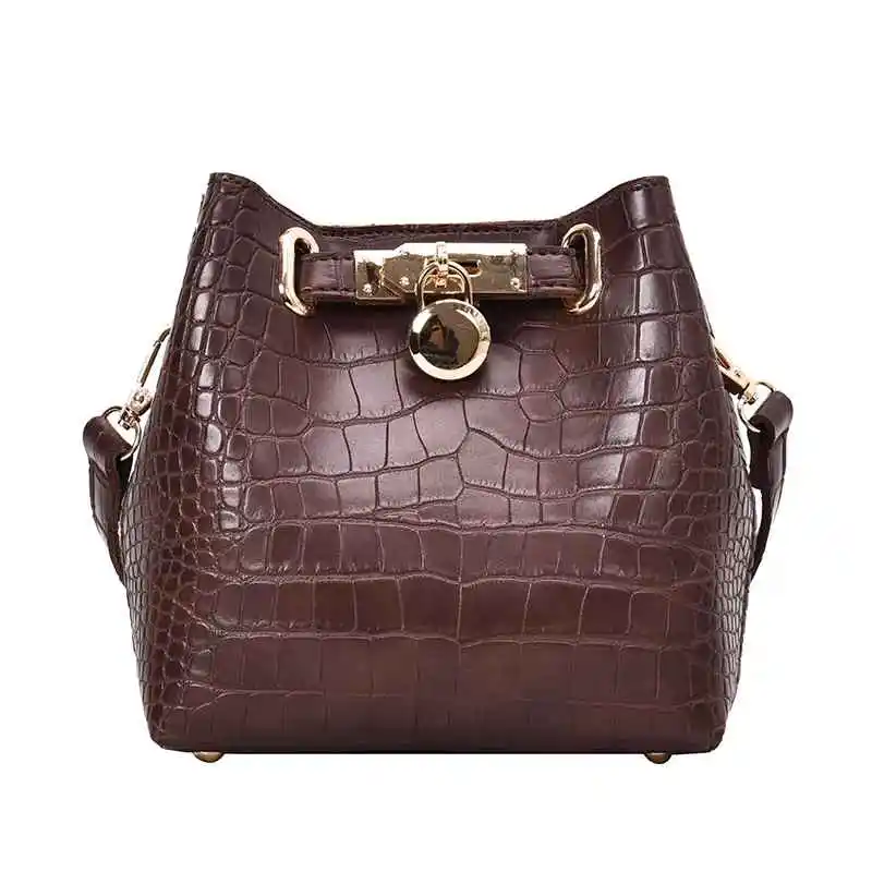 Chinese Bolsa Bucket Saco Les Grand Des Femmes Forme Seau Sacs A Main Noir Cuir Ladies Black Leather Designer Bucket Bag Handbag