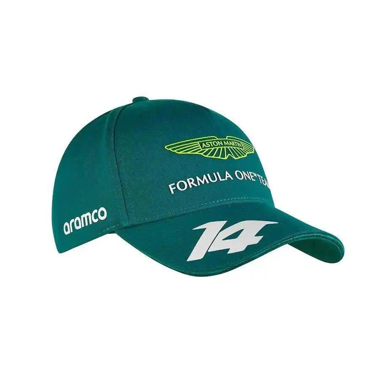 2023 Aston Martin F1 Race Team Alonso Baseball Snapback Cap Racing Hat For Women Men
