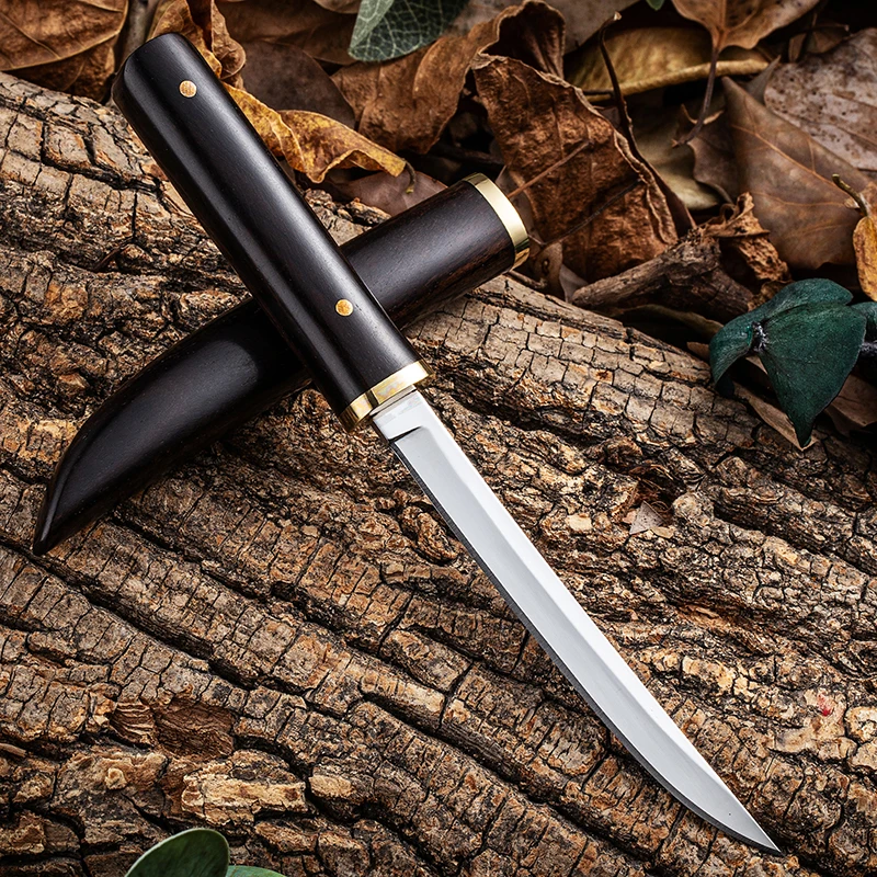 Outdoor New Straight Knife Fixed Blade Portable Straight Knife Hunting  Handle Straight Knife