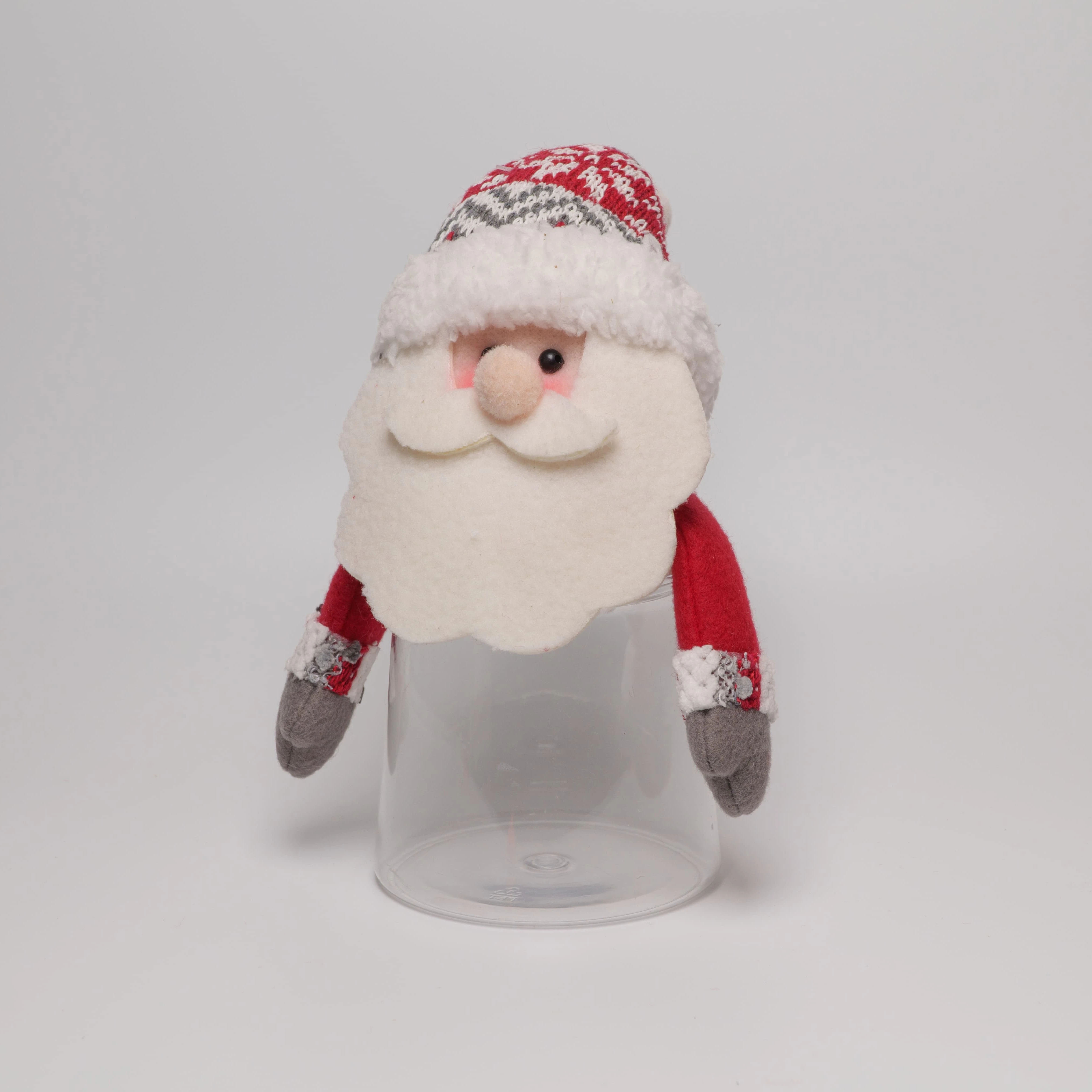 Christmas Gift Santa Plastic Jar for Candy Cookies Can PET Clear Container Cute Snowman Customized Jar Christmas Gift Bottle