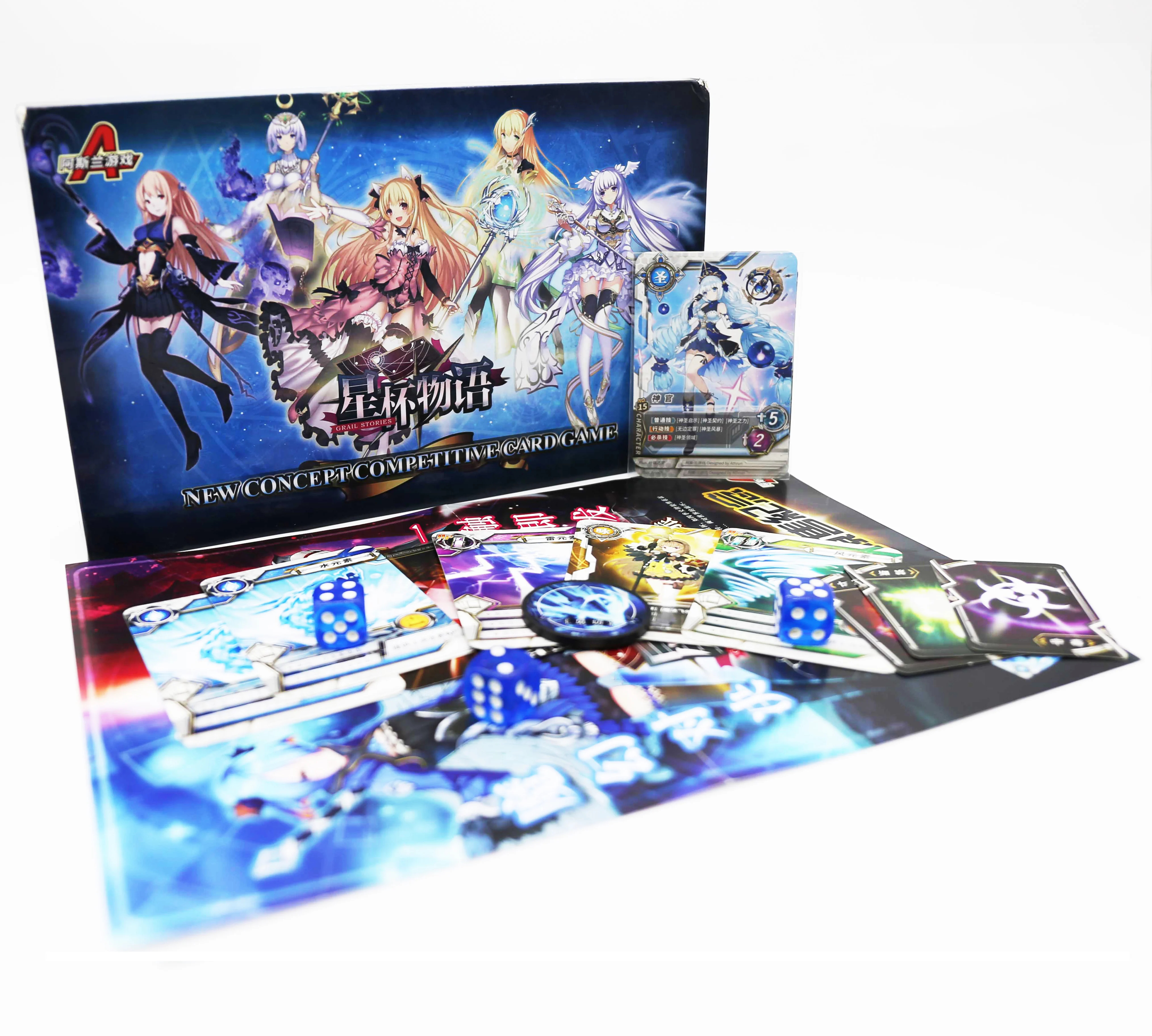 Custom Print Paper Play Card Games Cards  Super Board Game Manufacturing With Dice Poker Chip Boardgame Accessories