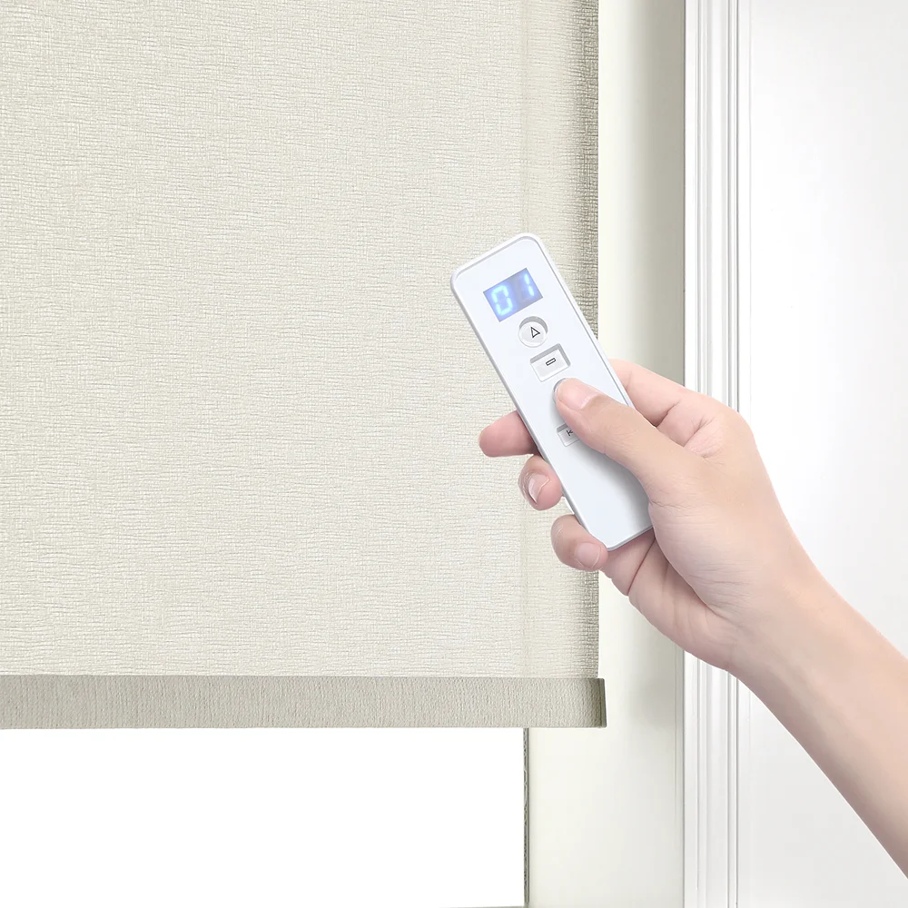 Electric Motorized  Roller Blinds Solar Roller Shades Modern Luxury Space Plain Gifts