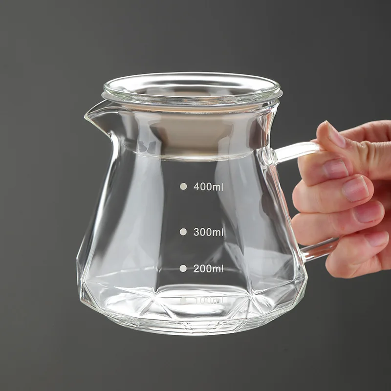 Cheap Wholesale Clear cloud borosilicate glass Coffee Carafe sharing pot Japanese style Coffee tea Pot
