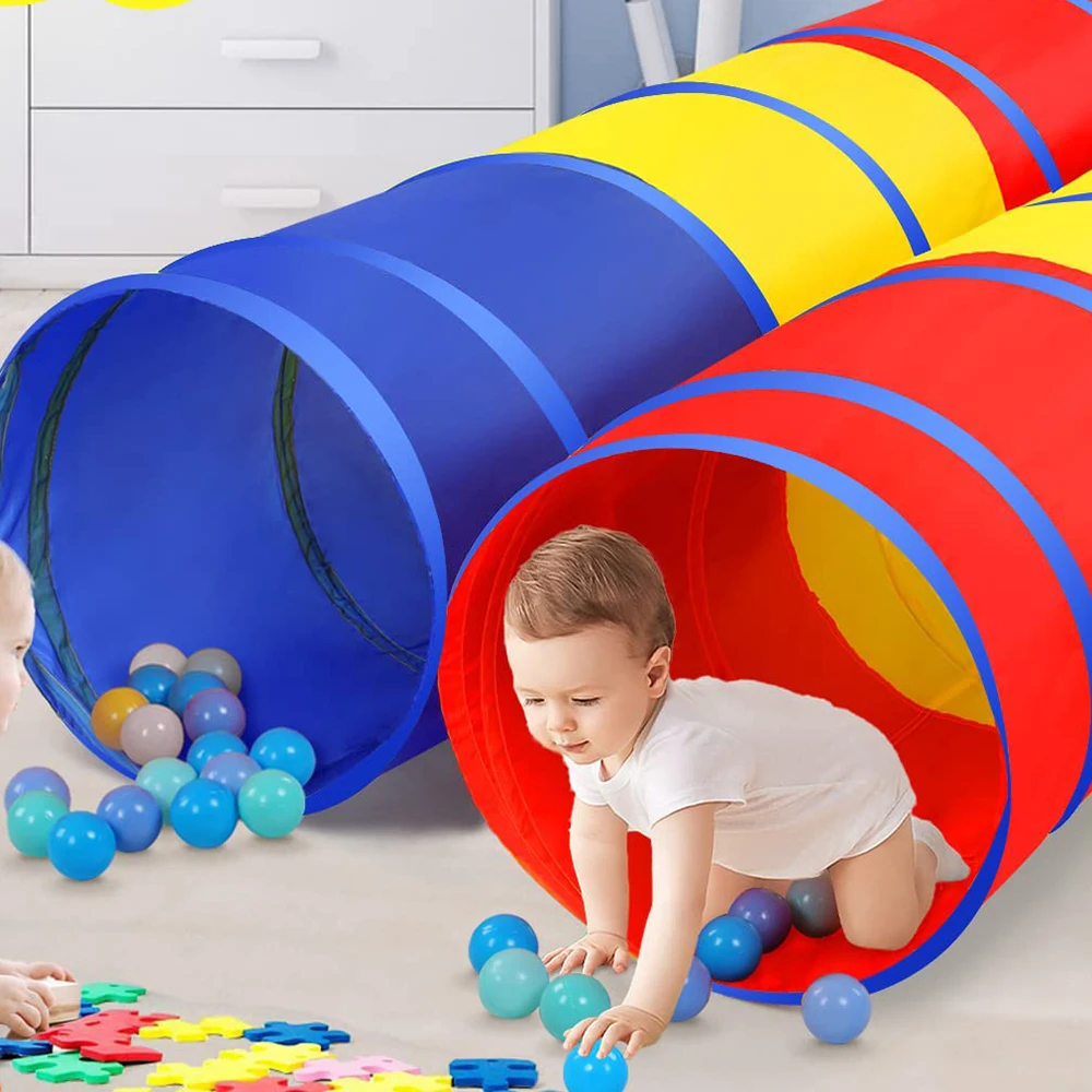 Custom Logo Boy and Girl Play Tunnel Indoor and Outdoor Game Kids Play Tunnel Tent for Toddler