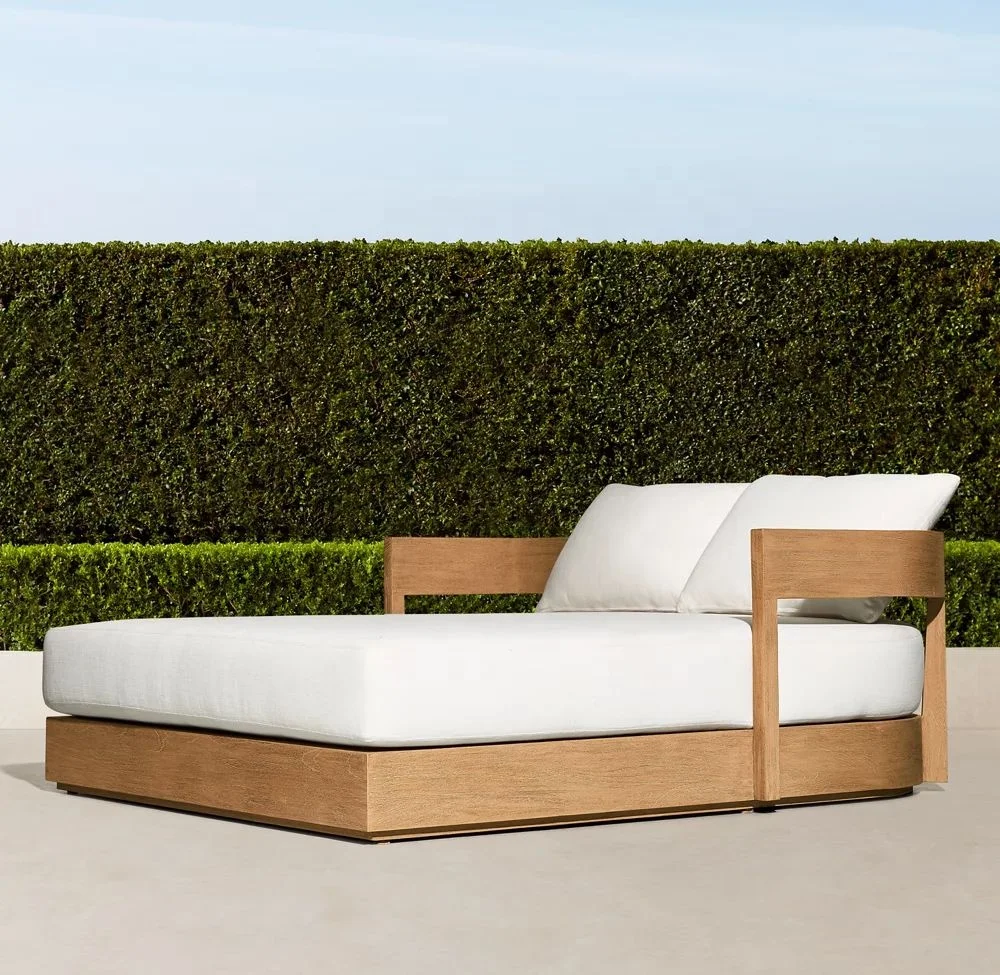 patio solid wood sun beds garden sun loungers indonesia hotel swimming pool equipment outdoor teak furniture