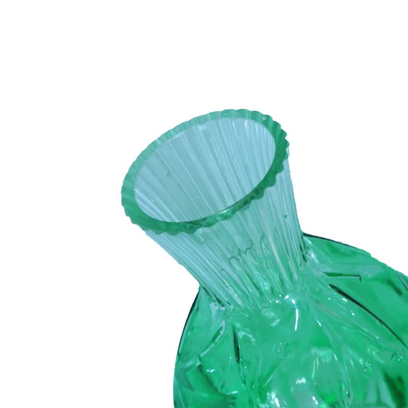 Оптовая продажа, недорогая Заводская декоративная Роскошная ваза ручной работы с выдувкой, небольшая стеклянная ваза с логотипом ручной работы