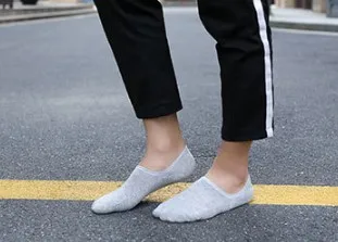 Summer Custom Plain Black White Short Men No Show Socks Cotton Low MOQ Invisible Socks for Men