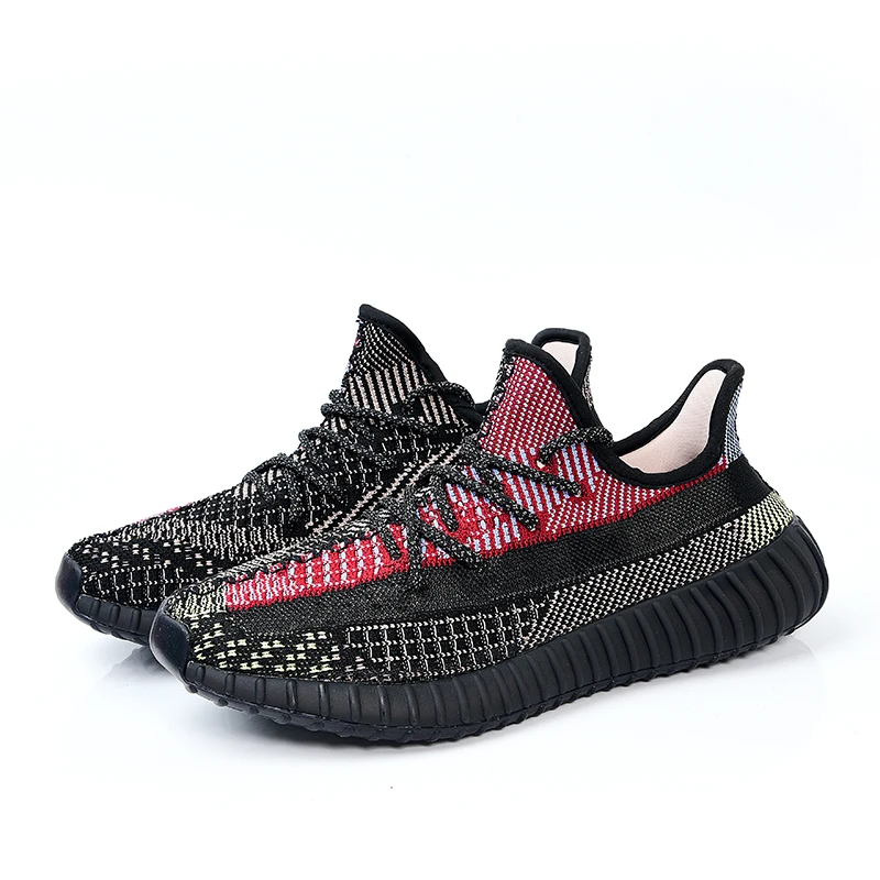 Gypsophila Подушка, обувь Yeezy, спортивные кроссовки, светящиеся летающие вязаные мужские кроссовки для бега