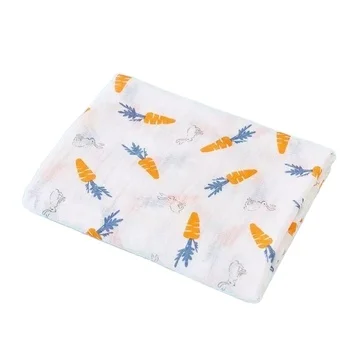 Home Textile Unisex Baby swaddle Blanket Organic Bamboo Cotton Seersucker Blanket Print Baby Cribs Sheets Muslin Baby Blanket