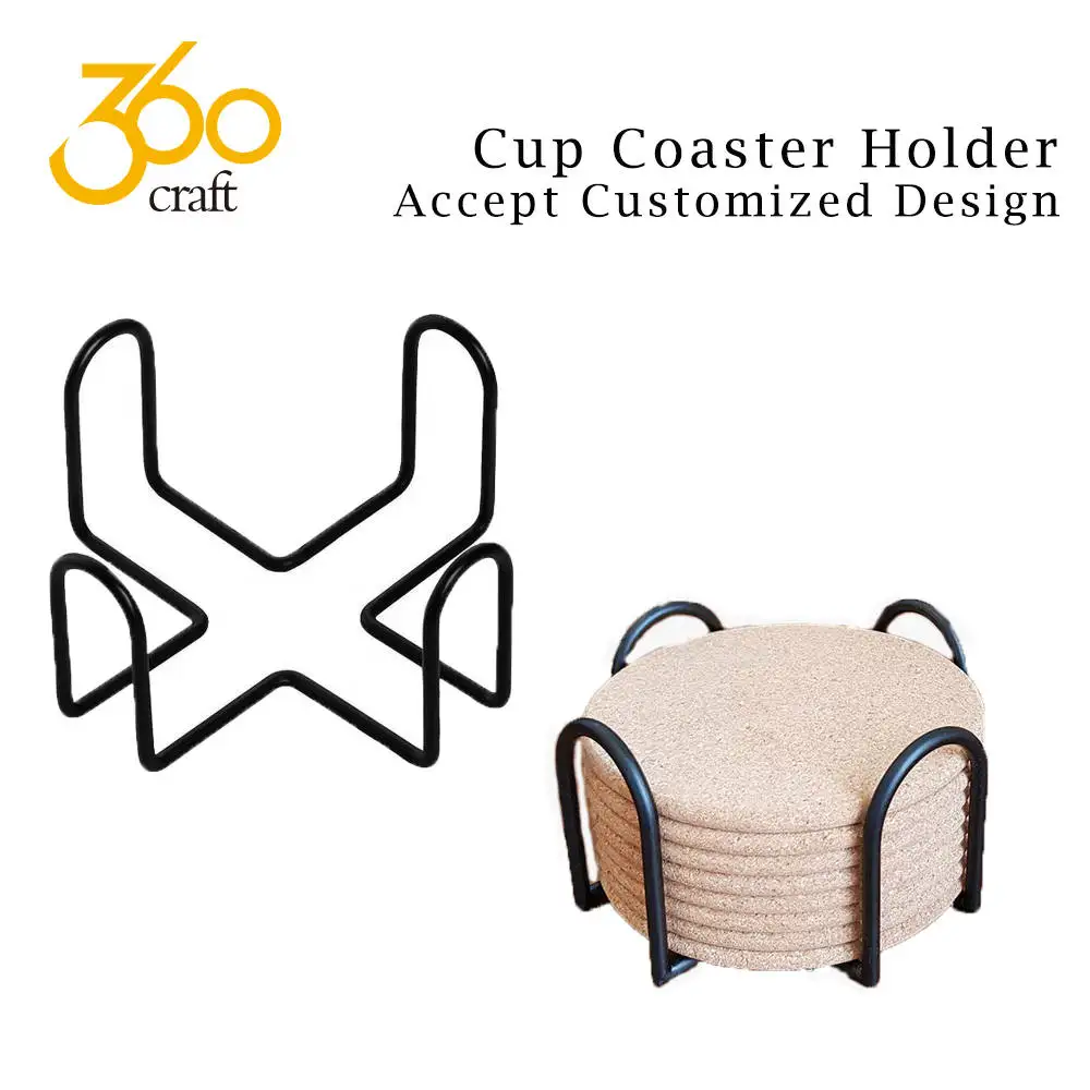 Customized Printing Dye Sublimation Ceramic Coasters In Holder Ceramic Trivet