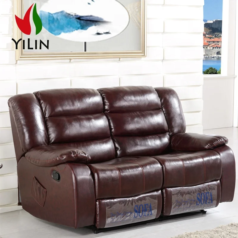 Cheap drawingroom leather couch settee function home theater sofas sectional three seater recliner sofa set