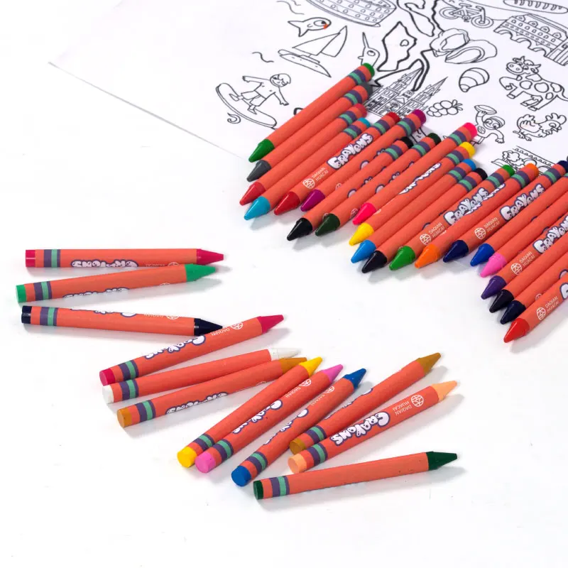 Hot Sale Non Toxic multi 12 color Smooth Bold Colors Toddlers Crayons Drawing Learning Kids Crayon Pen Set Crayon
