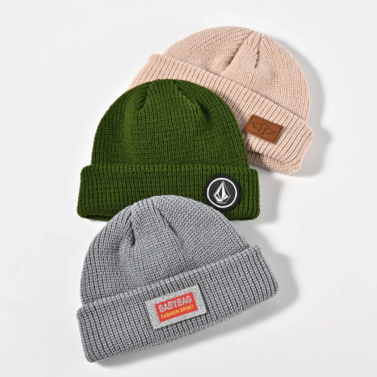 Custom logo Beanies hat 100% merino wool soild color warm knitted winter hats beanie wool