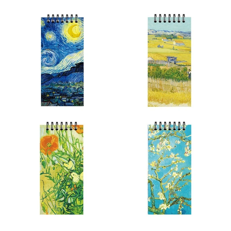 2024 Latest Hot Sale Retro Art Notebook Journal Diary  Grid Writing Note Pads H5 Spiral Grid Notebook