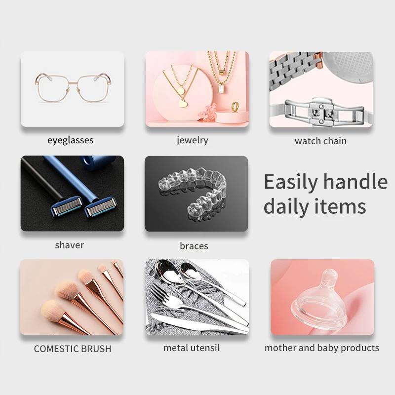 Portable Digital Ultrasonic Cleaner with Basket use for Jewelry/Dental/Lens/Glasses Ultrasonic Washer