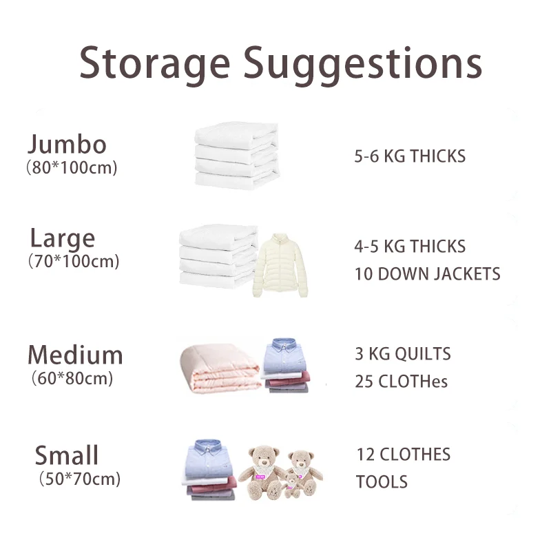 Manufacturer direct transparent clothing vacuum compression bag and inflatable hand pump space saving storage bag