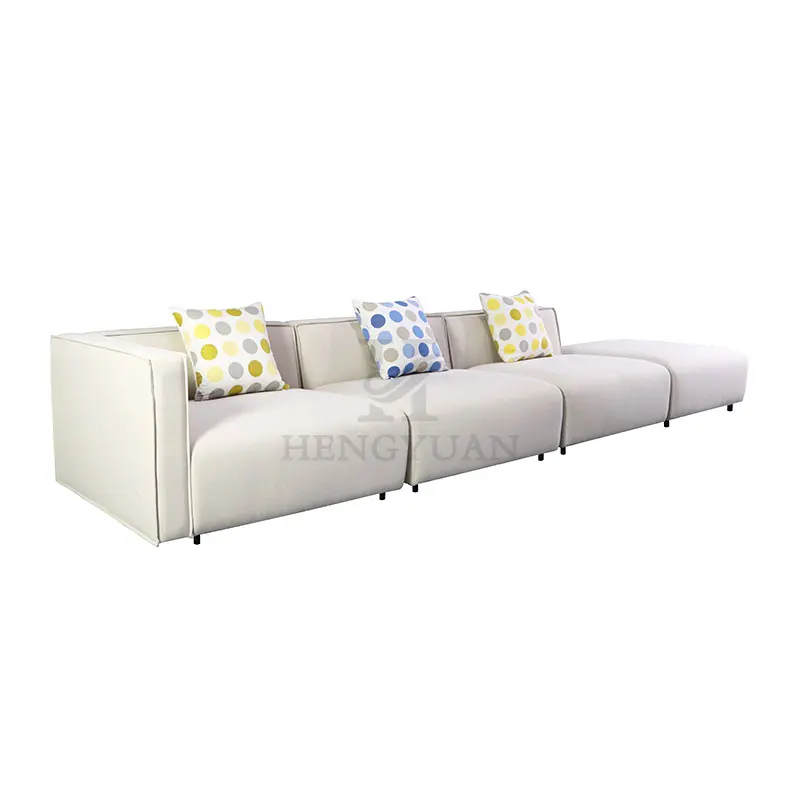 Hot Sale White Upholstered Fabric Patio Lounge Sectional Outdoor Furniture Garden Sofa Set