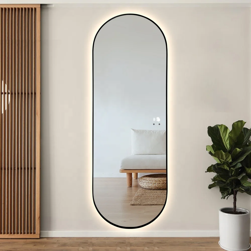 luxury full length dressing smart Led mirror wall mounted for household hotel