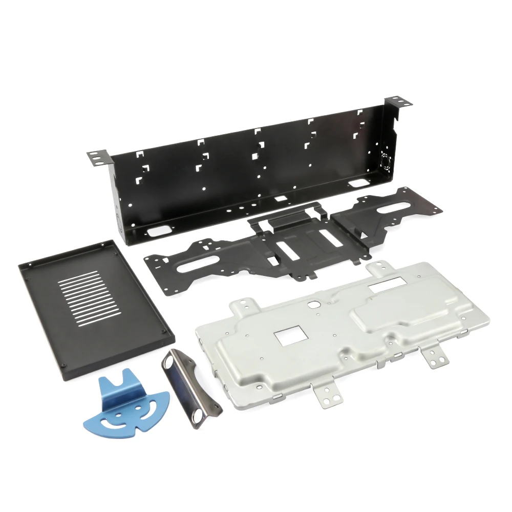 Customized aluminum audio amplifier professional enclosure titanium panel oem made speaker spare parts