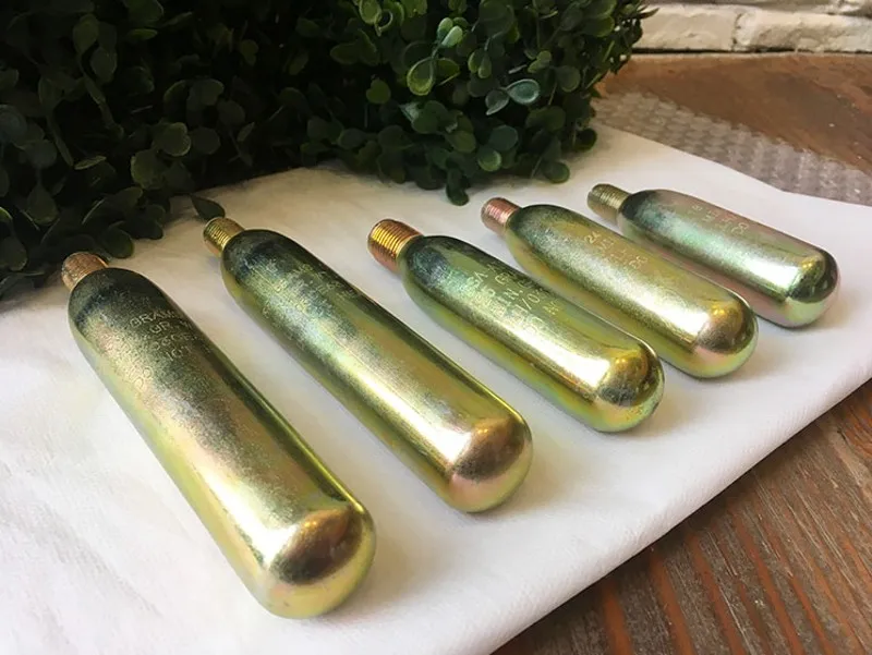 mini co2 cylinder 38g cylinders gas Refillable  Cartridges with Threaded for Capsule Life Vest Jacket