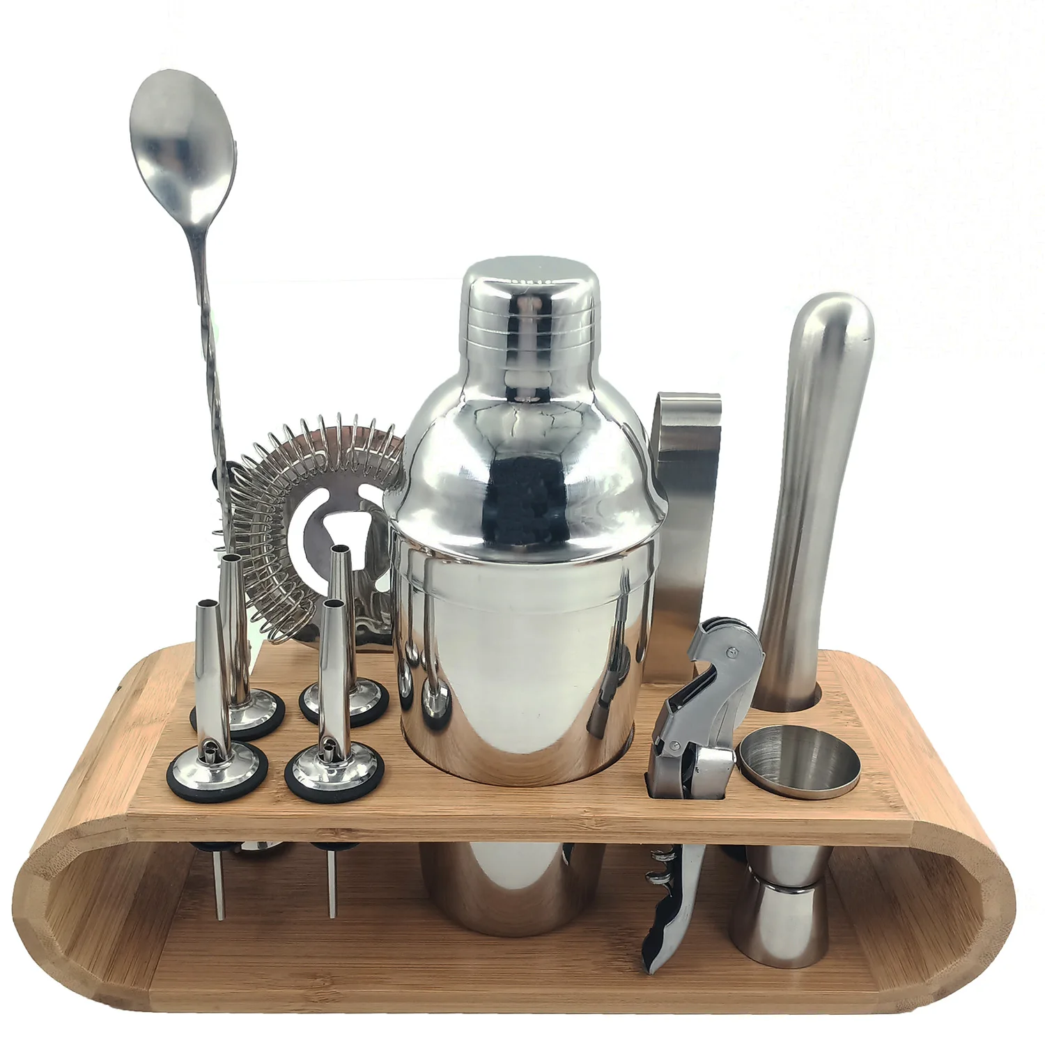 bar tools 550ml 12 pcs  bartender special wooden tray can be customized bartending set for Bar